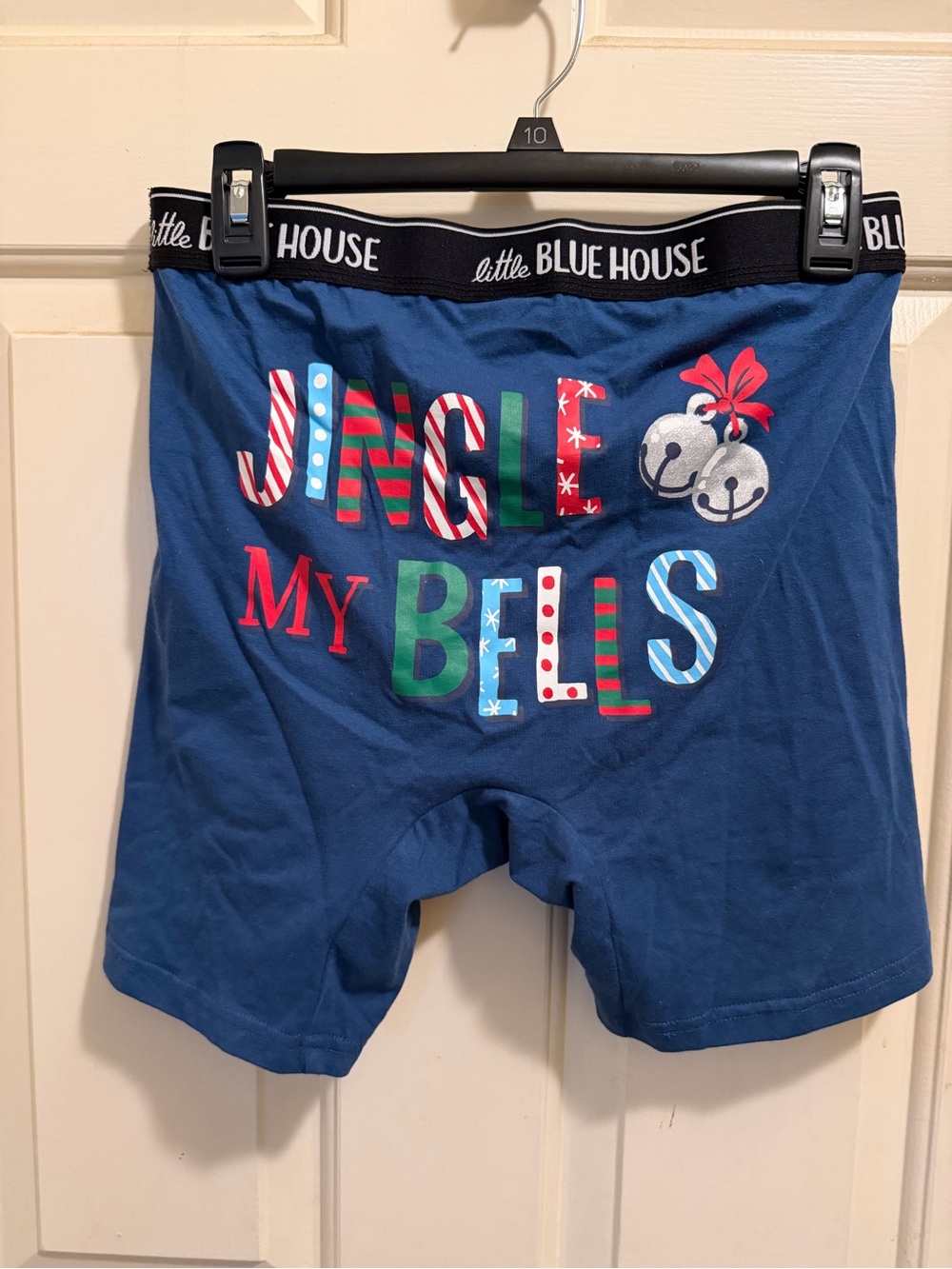 Boys' Blue 'Jingle My Bells' Holiday Boxer Shorts